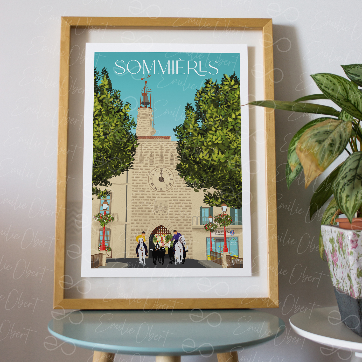 Affiche A3 Horloge – Sommières