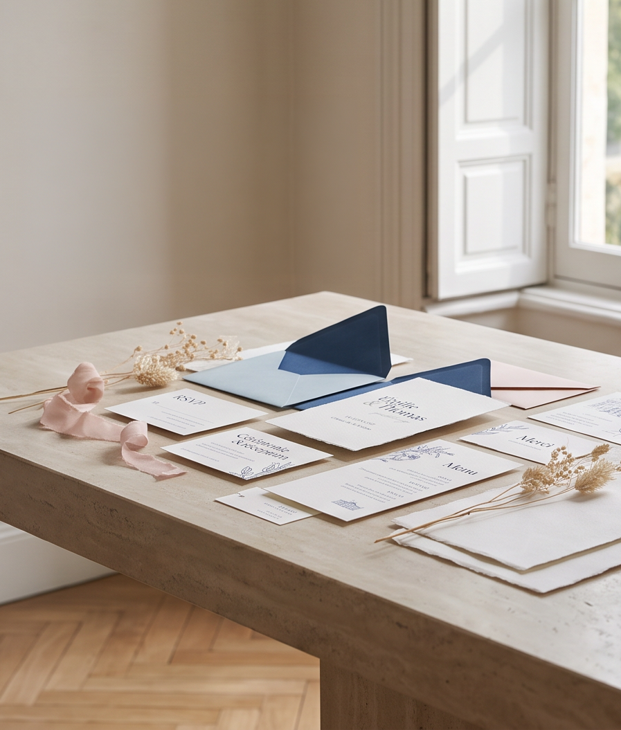 Collection de papeterie personnalisée pour mariage et événement